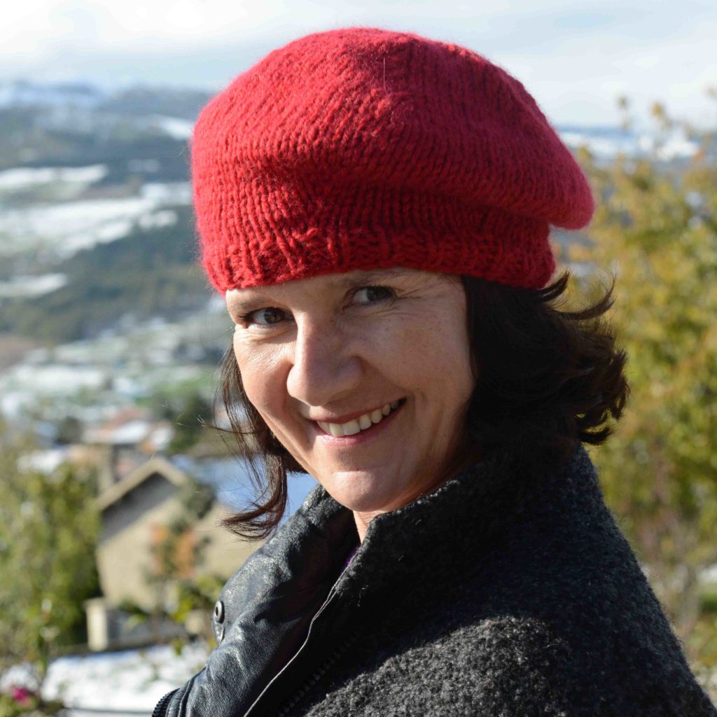 Béret En Alpaga Tricoté Main - Couleur Noir, Taille M, Pour Femme, Neuf Avec étiquettes